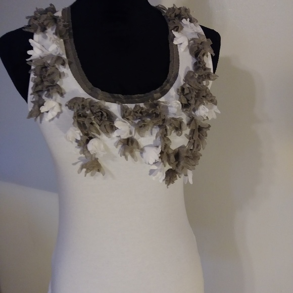 INC International concepts Tops - INC International concepts white with gray trim